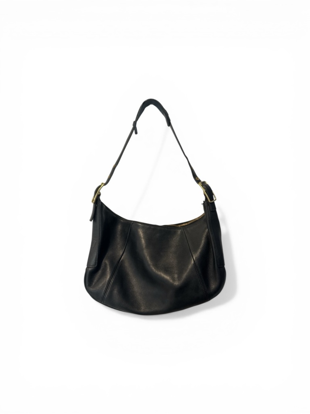 1990’s Vintage Coach Black Leather Hobo Shoulder Bag - Picture 3 of 6